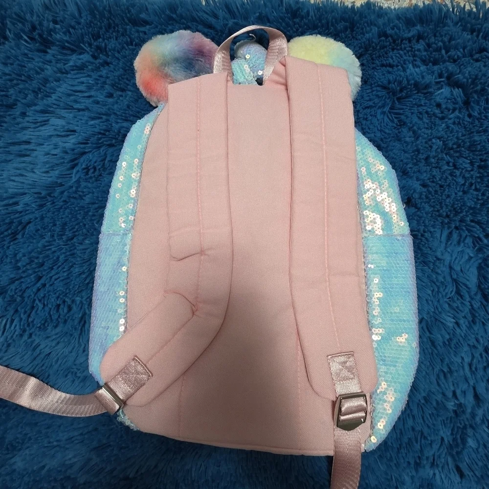 Walt Disney World Pastel Plush Backpack With Minnie Bow